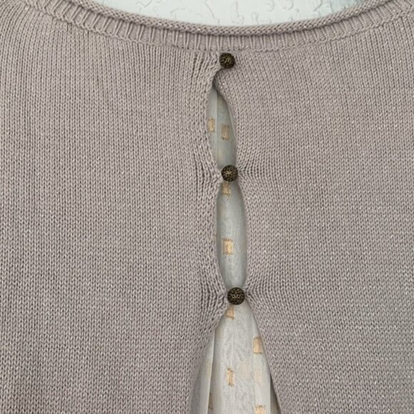 Lucky Brand sweater with lurex thread and open back size 3X - Picture 7 of 13